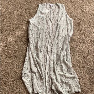 LuLaRoe lace sleeveless Joy duster